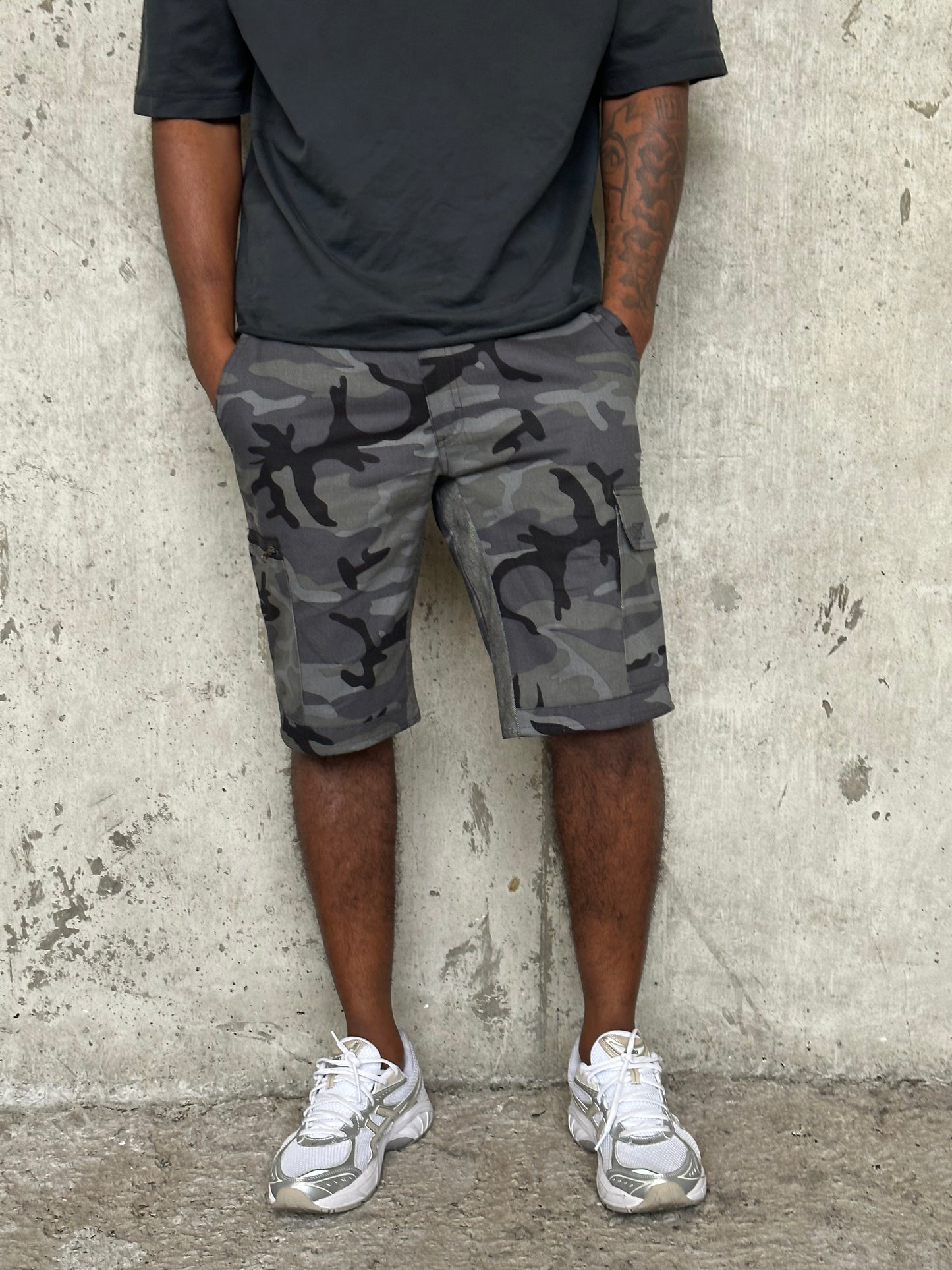 Black/Grey Camo Shorts