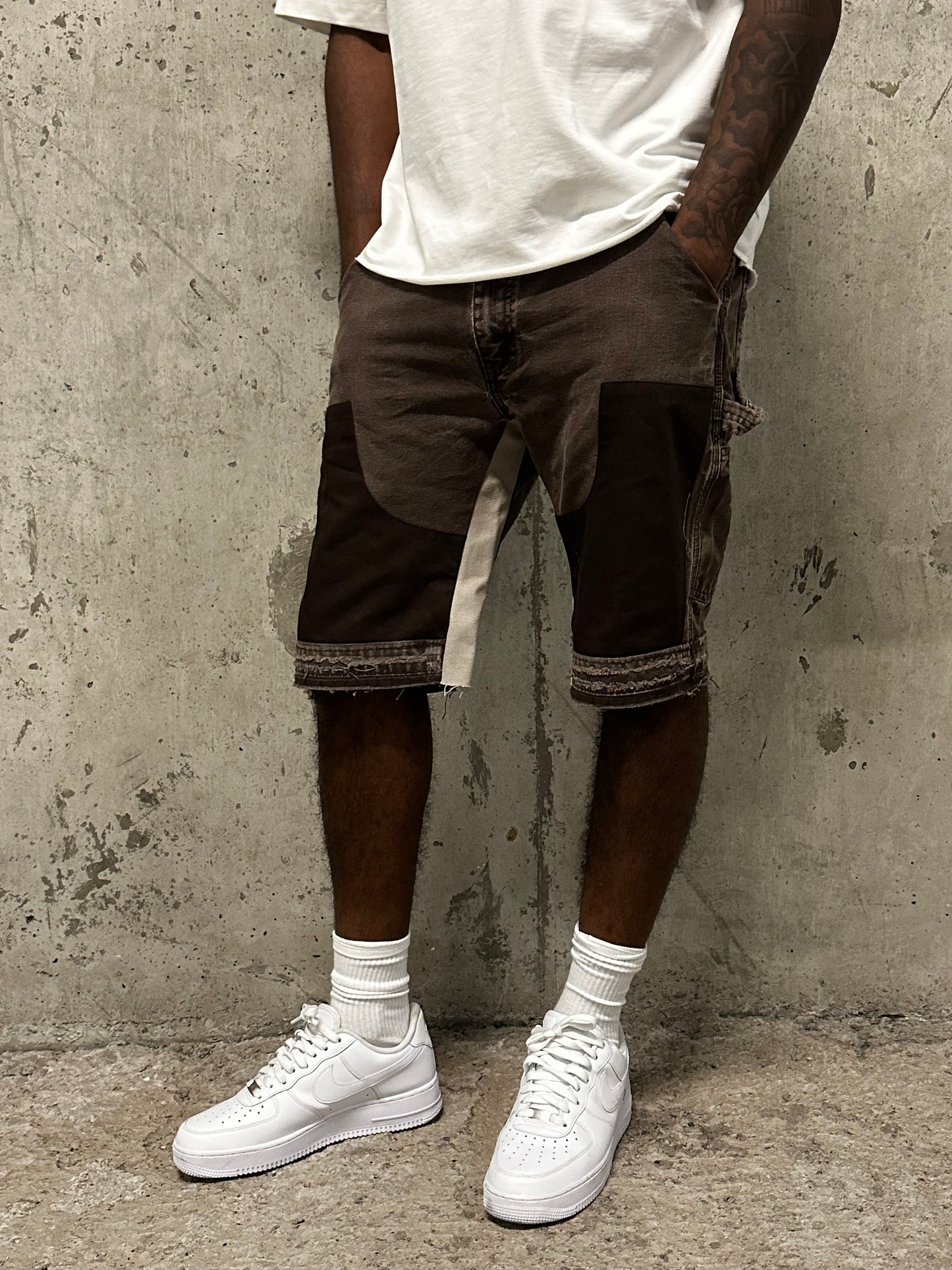 Brown Double Knee Shorts