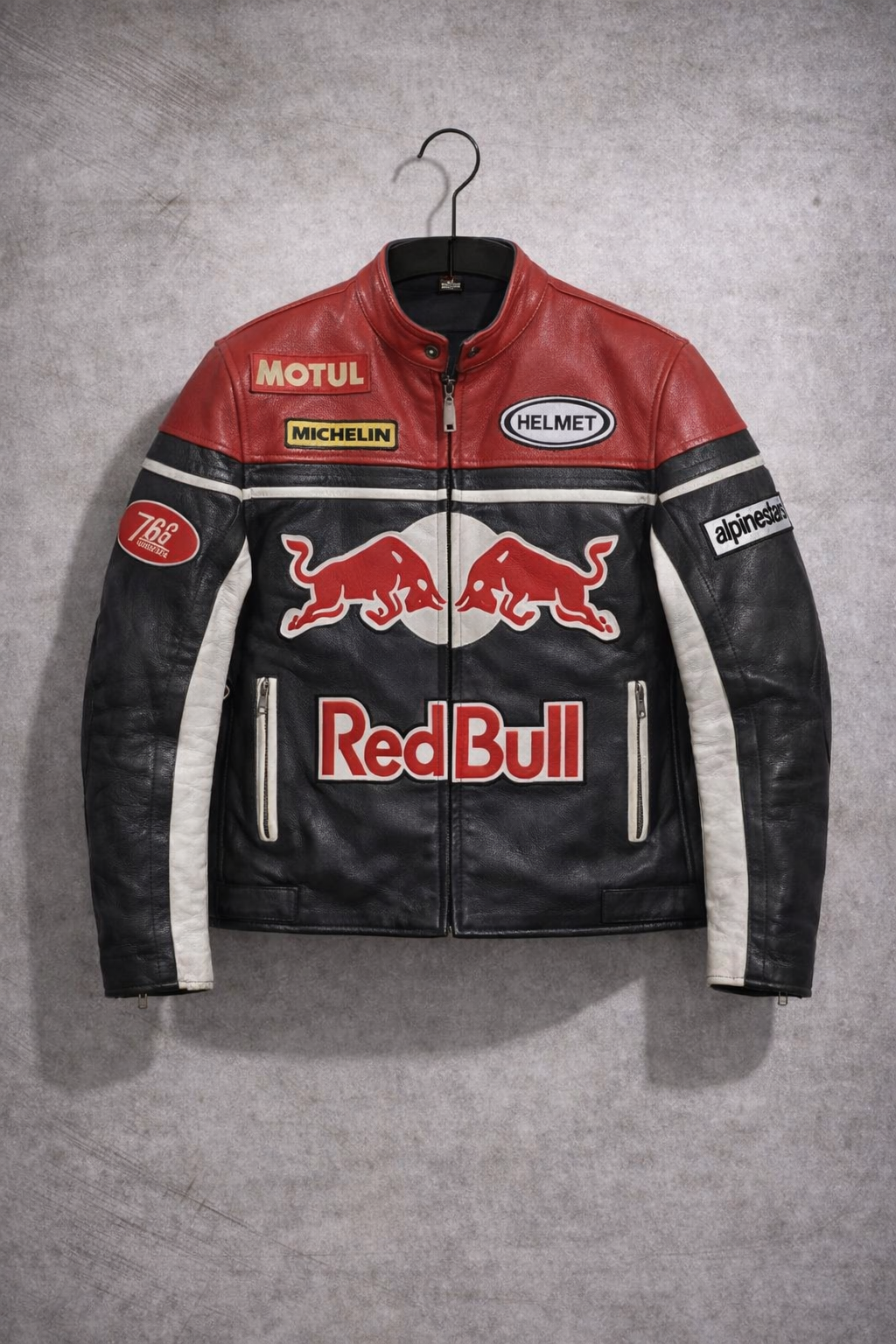 Vintage Red Bull Racing Leather Jacket