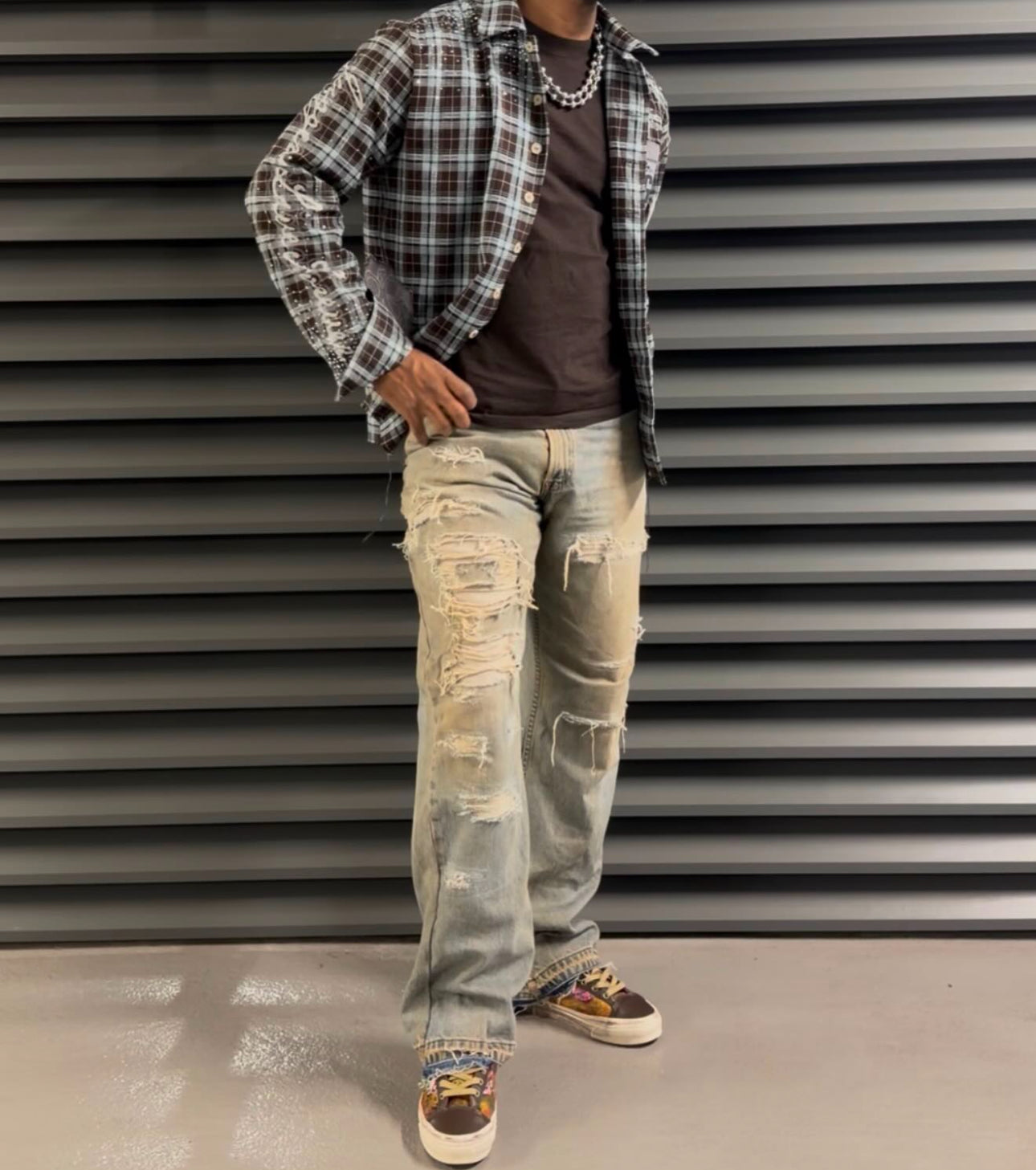Sand Wash Wide leg Jeans