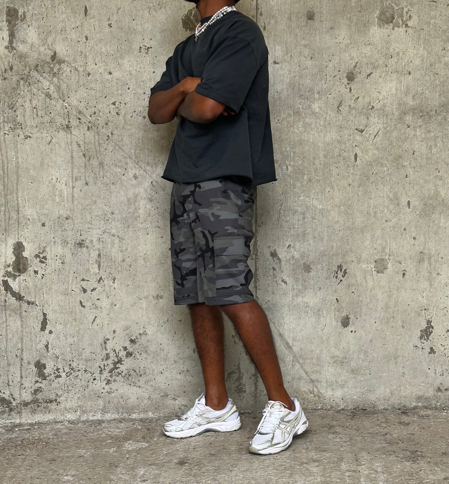 Black/Grey Camo Shorts