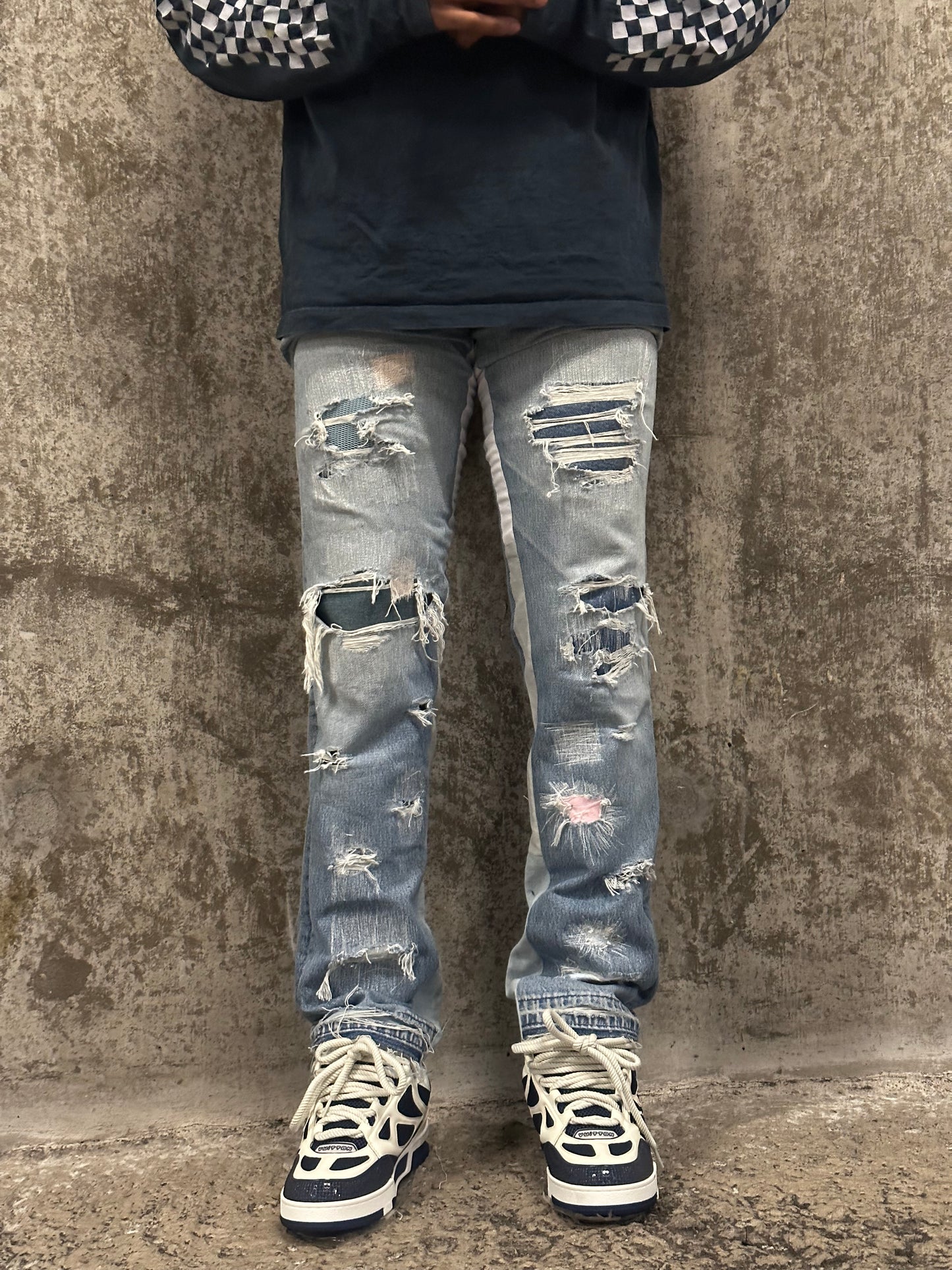 Blue Denim Straight Jeans