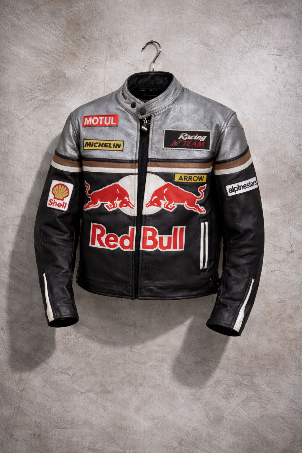 Vintage Red Bull Racing Leather Jacket