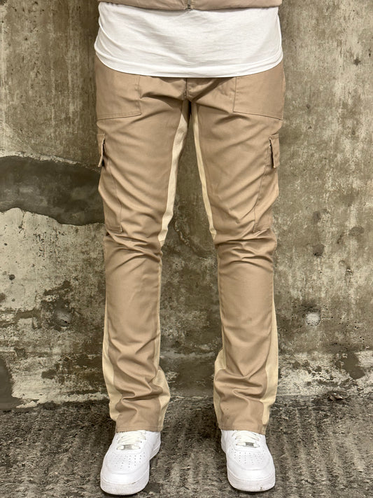 Flare Cargos In Beige