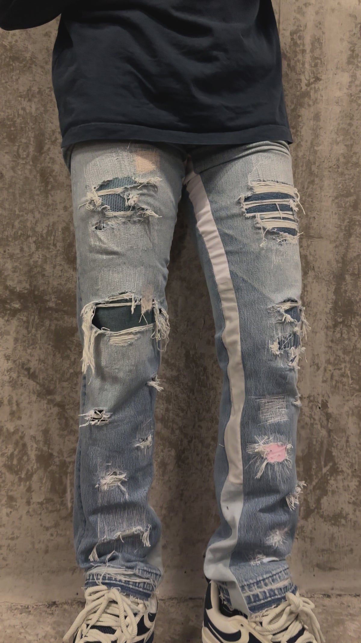 Blue Denim Straight Jeans