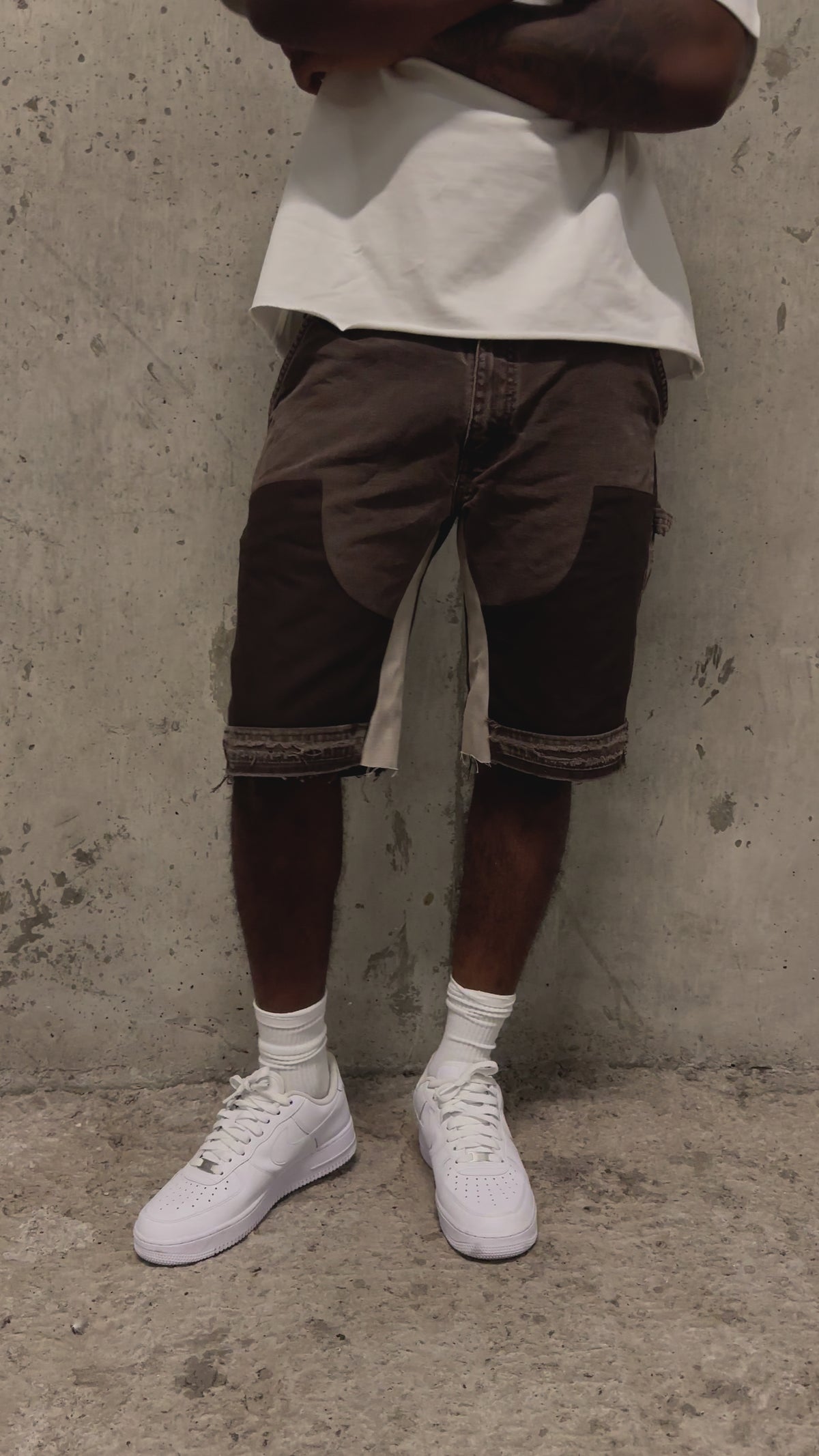 Brown Double Knee Shorts