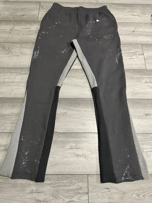 8 Flare Track Bottoms in Dark Grey